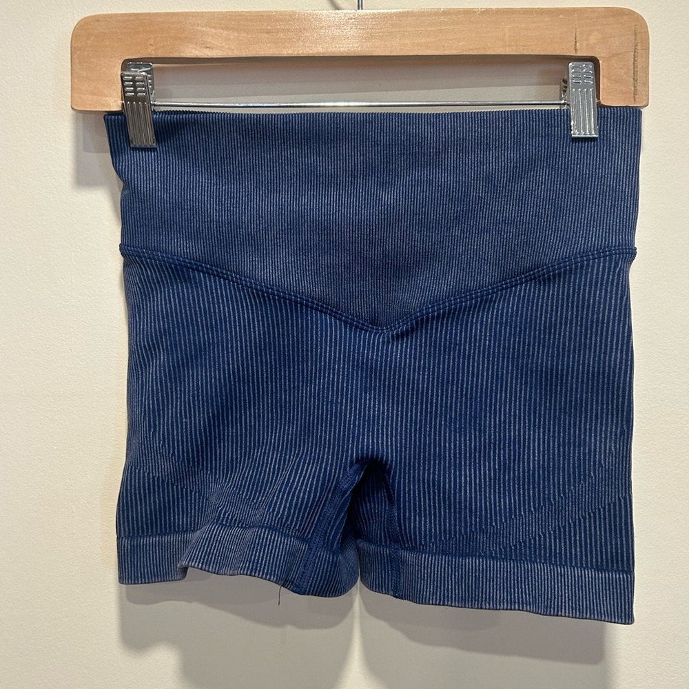 Navy Blue Ribbed Shorts and top